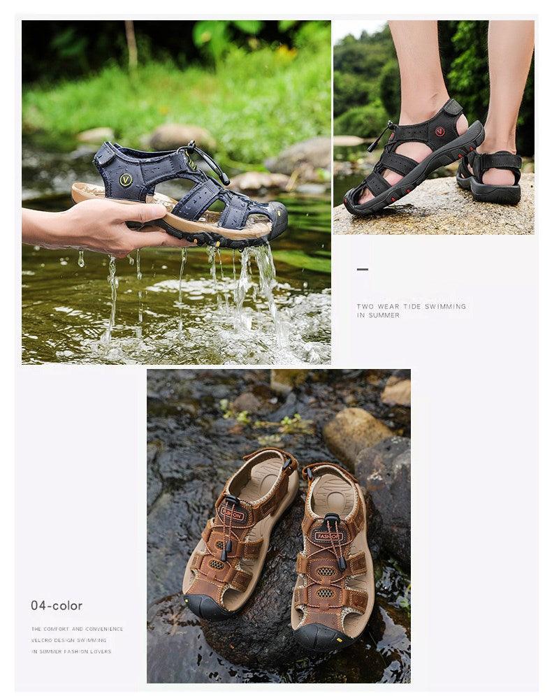 Men's Breathable Closed Toe Summer Hiking Beach Sandals