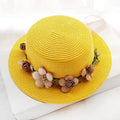 Stylish Bowknot Straw Bucket Hat for Women Beach Sun Protection