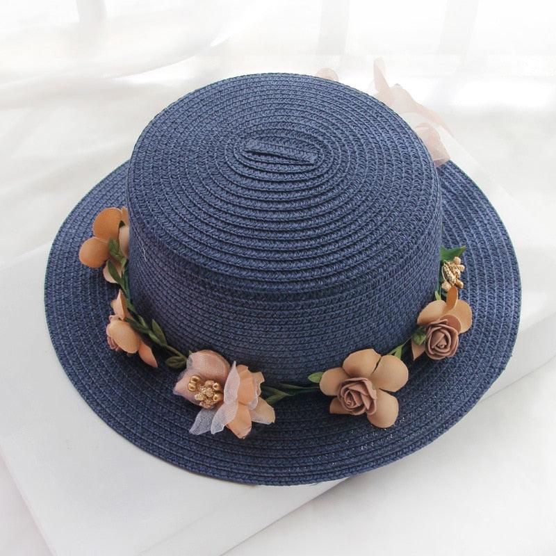 Stylish Bowknot Straw Bucket Hat for Women Beach Sun Protection