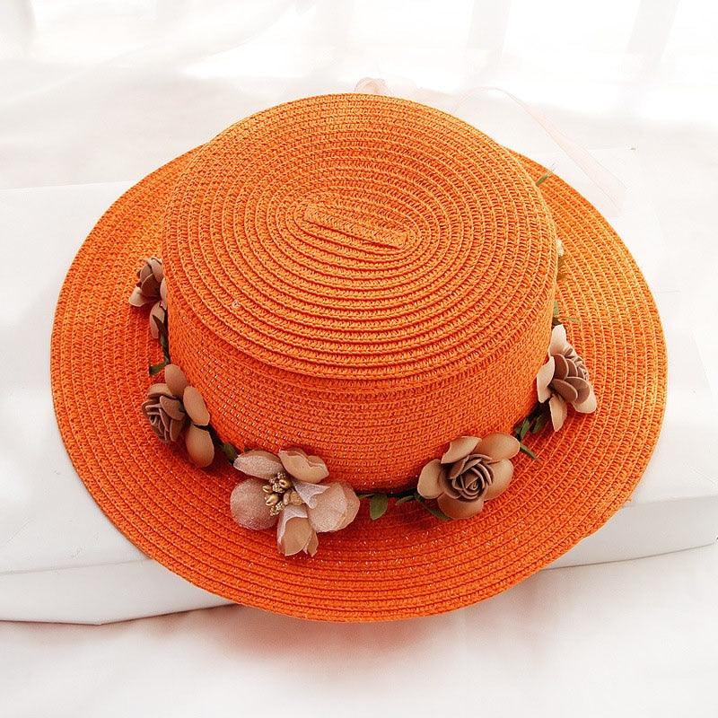 Stylish Bowknot Straw Bucket Hat for Women Beach Sun Protection