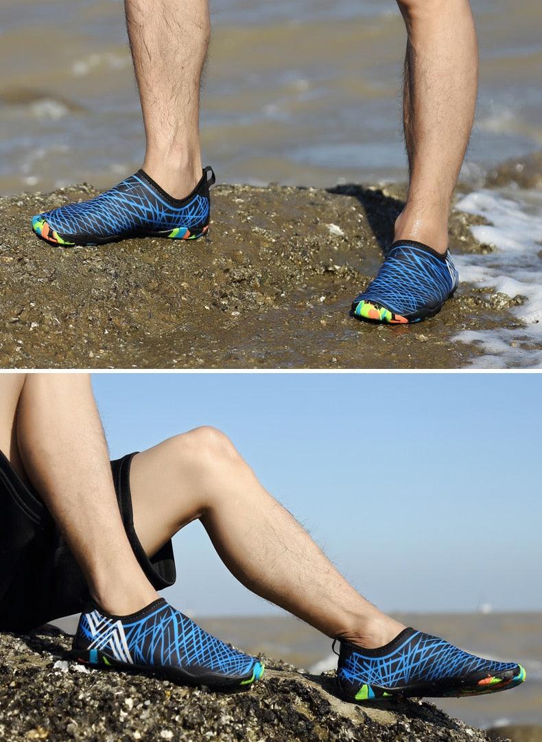 Mens Quick-Dry Water Shoes Non-Slip Aqua Socks for Beach Hiking