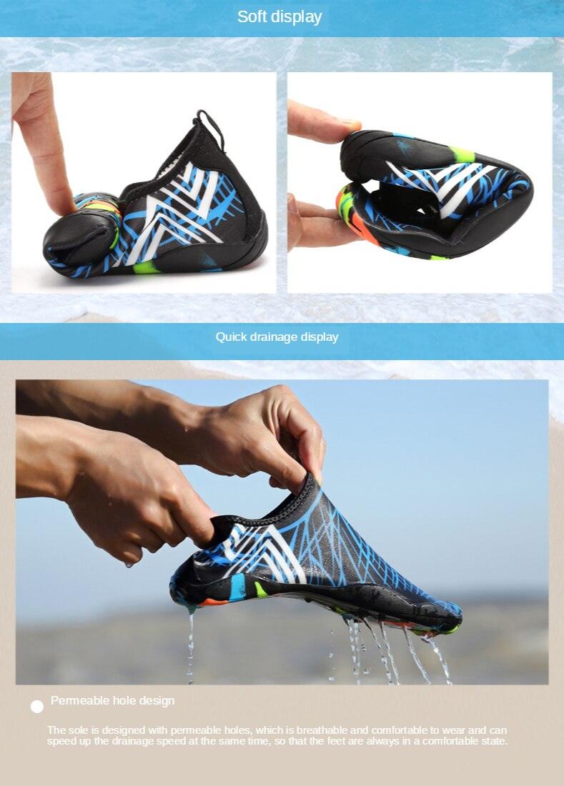 Mens Quick-Dry Water Shoes Non-Slip Aqua Socks for Beach Hiking