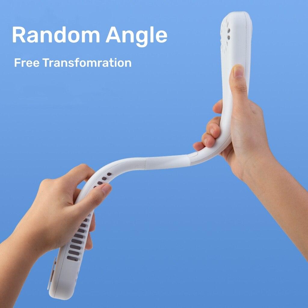 Bladeless Hanging Neck Fan, Wearable USB Rechargeable Cooler