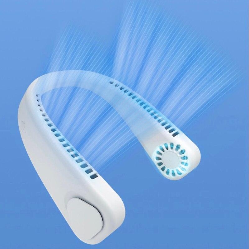 Bladeless Hanging Neck Fan, Wearable USB Rechargeable Cooler