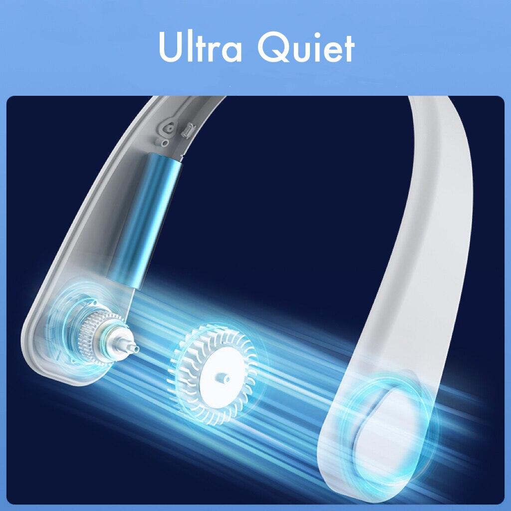 Bladeless Hanging Neck Fan, Wearable USB Rechargeable Cooler