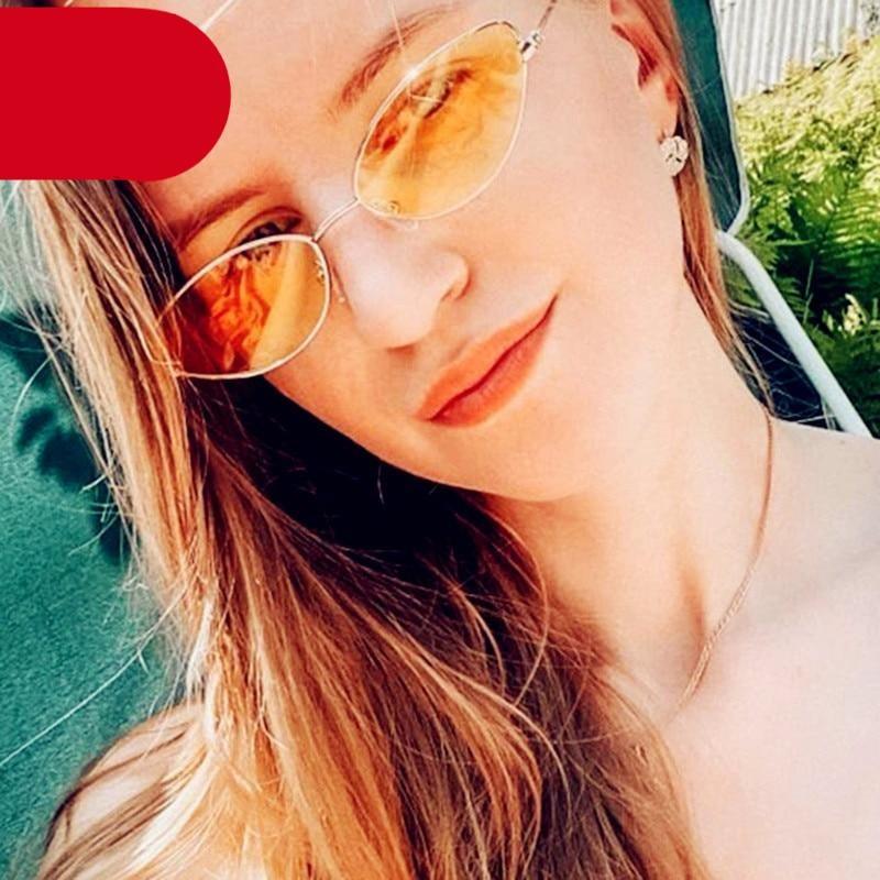 Retro round sunglasses with vibrant metal frames.