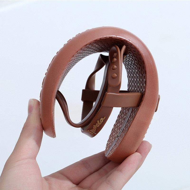 Geometric Pattern Flat Beach Sandals for Women