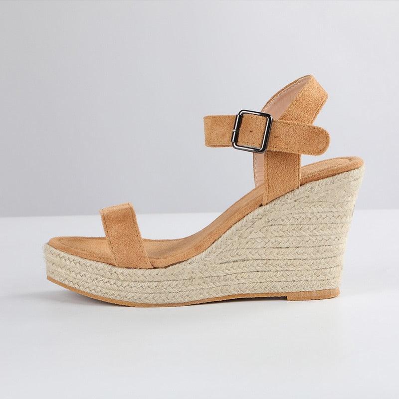 Women’s Platform Espadrille Sandals Open Toe Casual Beach Shoes