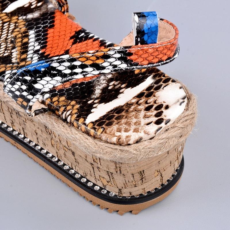 Women’s Platform Espadrille Sandals Open Toe Casual Beach Shoes