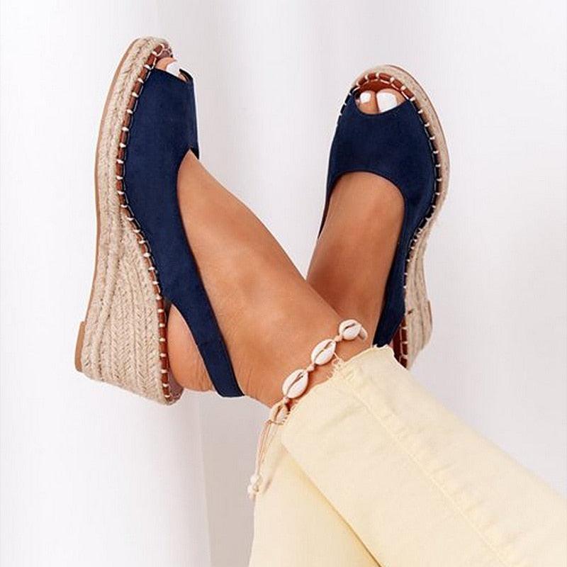Women’s Platform Espadrille Sandals Open Toe Casual Beach Shoes