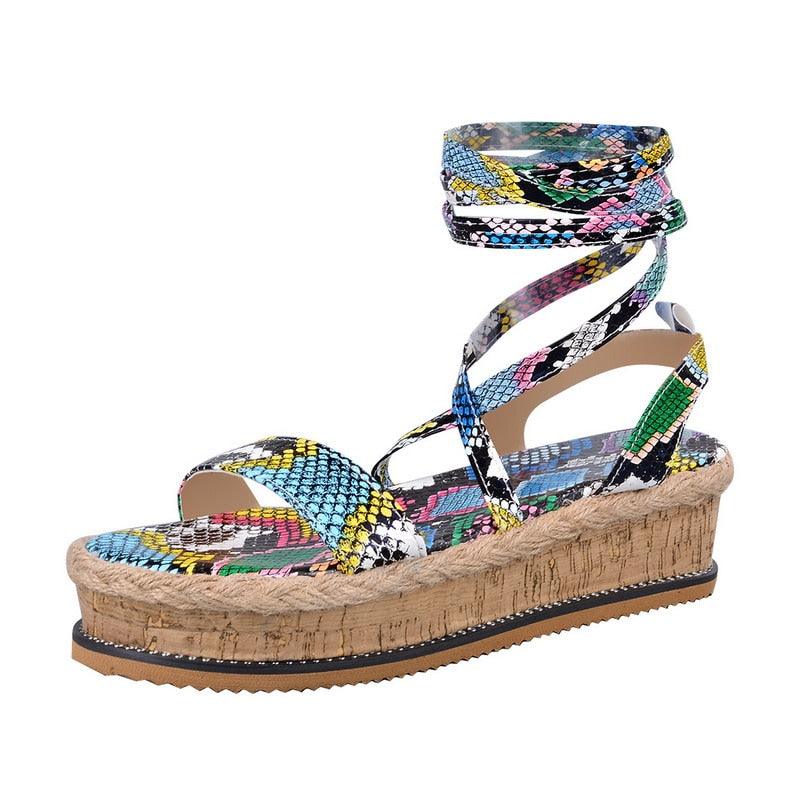 Women’s Platform Espadrille Sandals Open Toe Casual Beach Shoes