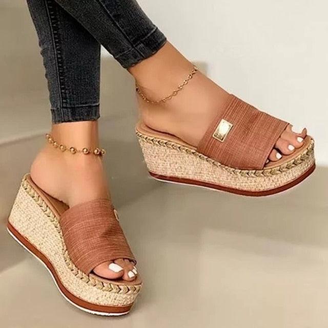 Women’s Platform High Heel Sandals Open Toe Ankle Strap Beach Shoes