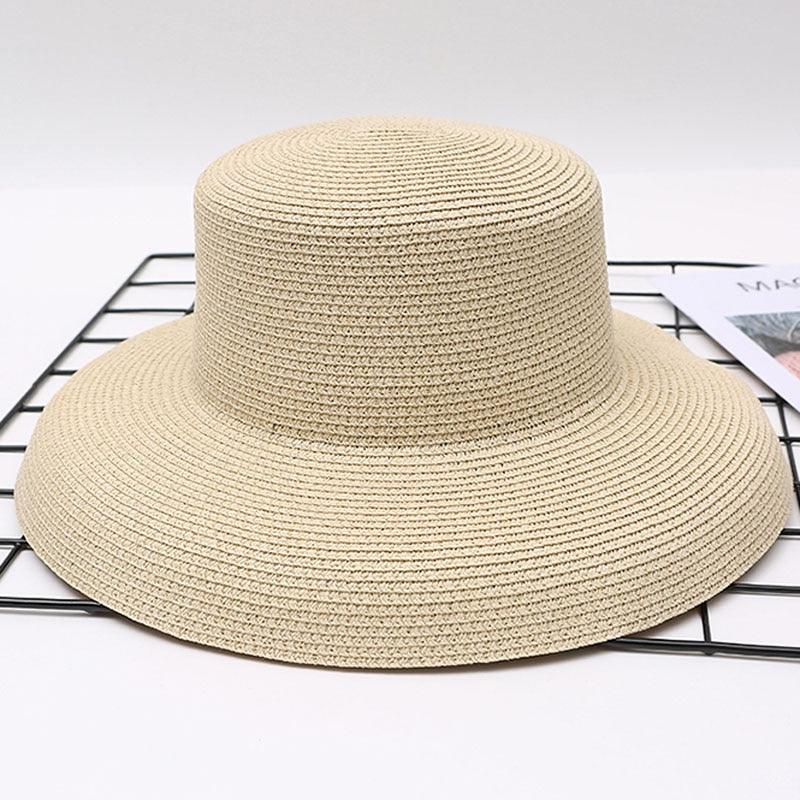 Vintage Wide Brim Sun Hat for Women - Breathable Beach Holiday Cap