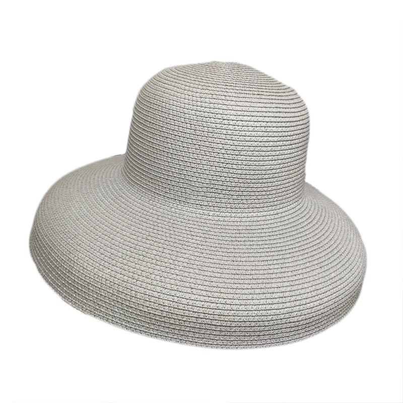 Vintage Wide Brim Sun Hat for Women - Breathable Beach Holiday Cap