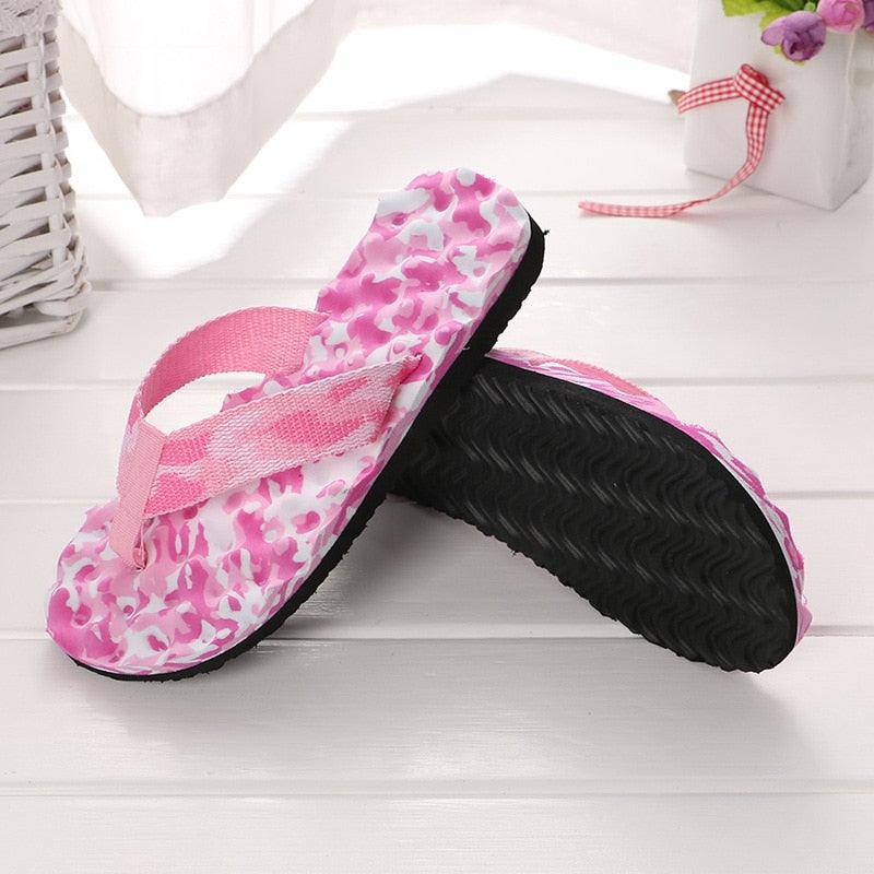 Women's Camouflage Arch Support Flip Flops Casual Beach Sandals