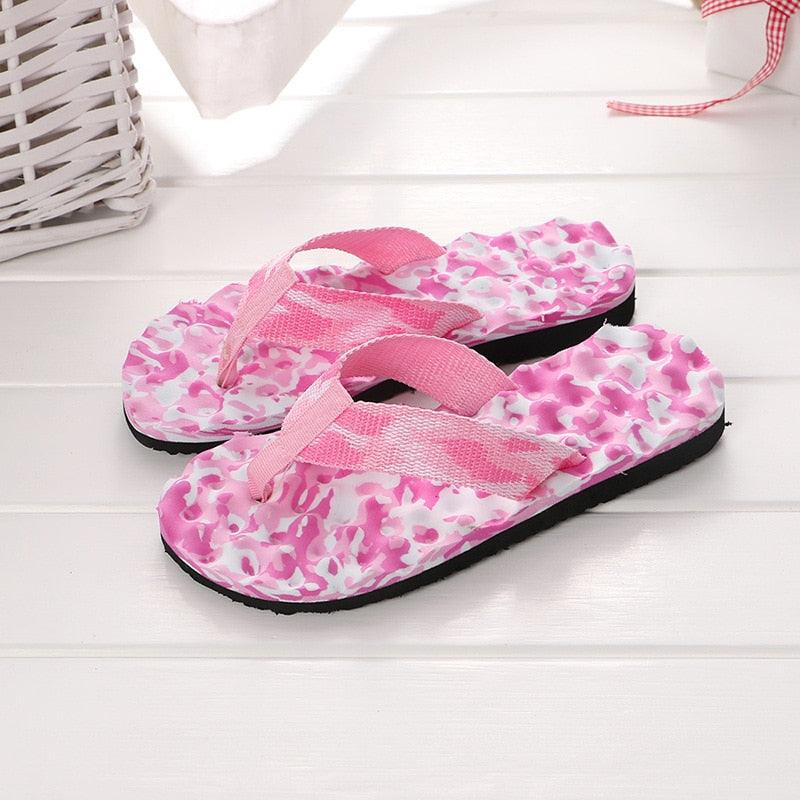 Women's Camouflage Arch Support Flip Flops Casual Beach Sandals