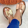 Stylish Butterfly Knot Flat Sandals Elegant Summer Footwear