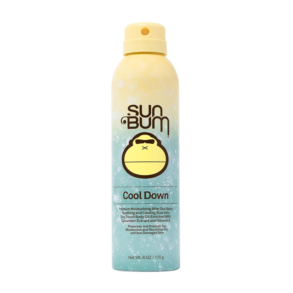 Sun Bum Cool Down Aloe Vera After Sun Spray 6 oz bottle on a white background