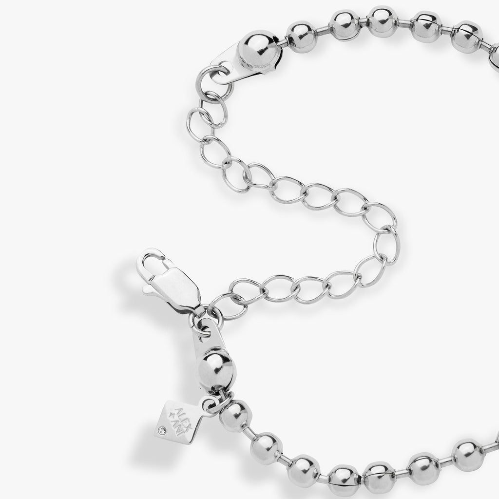Sunflower Ball Chain Bracelet with Crystal Charm