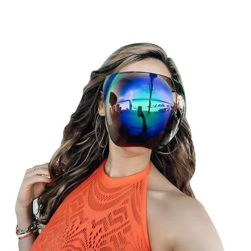 Full Face Shield Sunglasses Futuristic Anti-Spray Protective Mask