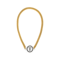Sunset Gold spiral headband with no-slip rubber stopper
