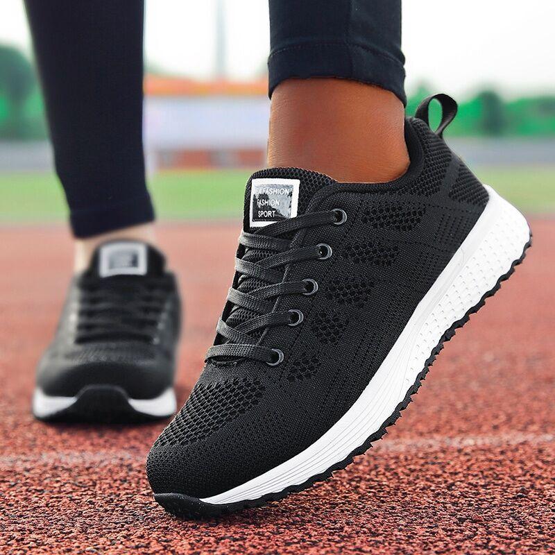 Women's Lightweight Breathable Mesh Walking Sneakers, Casual Flats