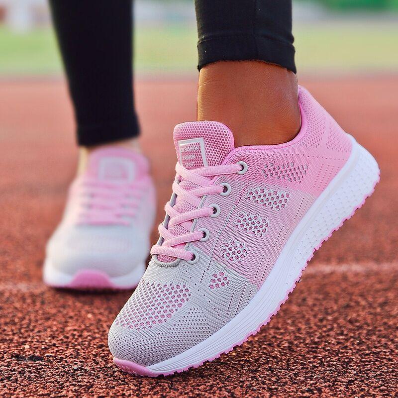 Women's Lightweight Breathable Mesh Walking Sneakers, Casual Flats