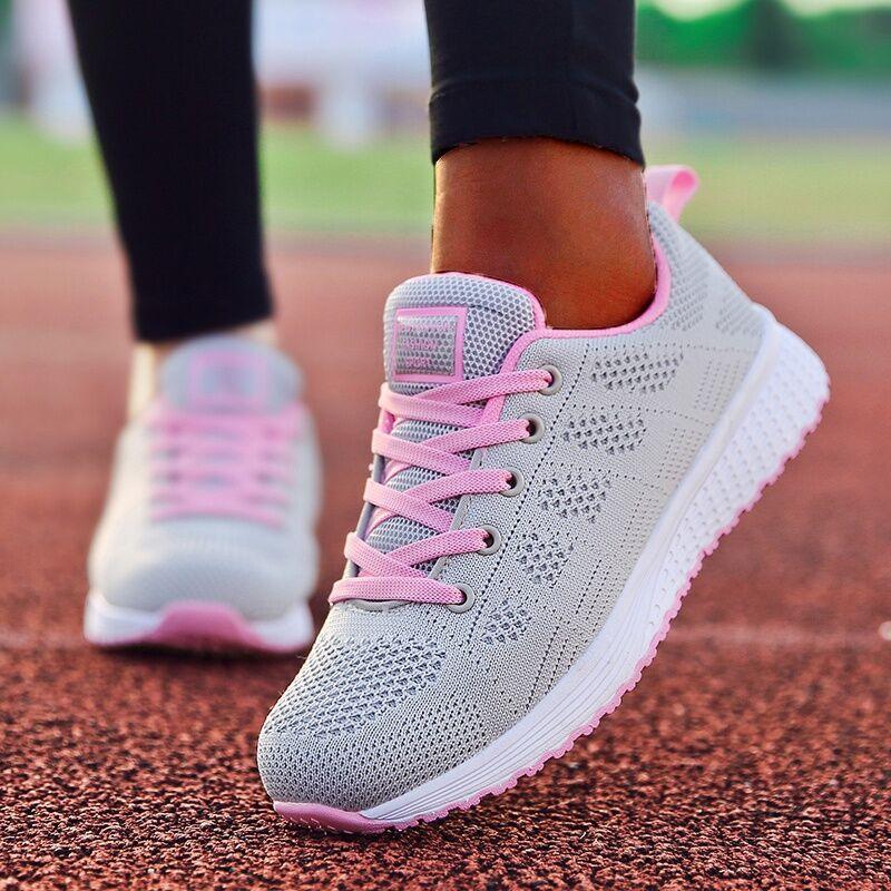 Women's Lightweight Breathable Mesh Walking Sneakers, Casual Flats