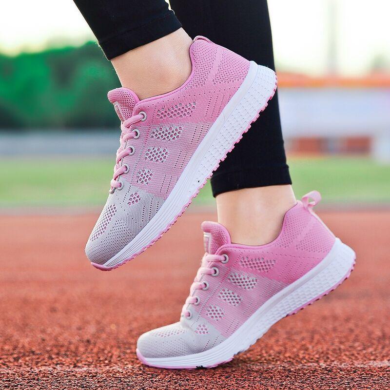 Stevvex women's lightweight white breathable mesh walking sneakers