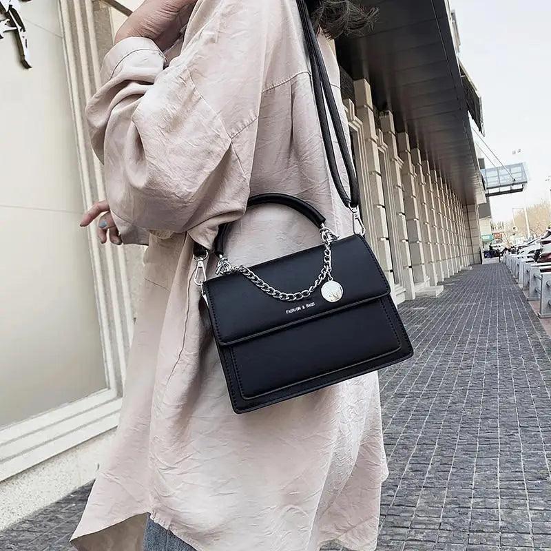 Modern Square PU Leather Shoulder Bag for Women