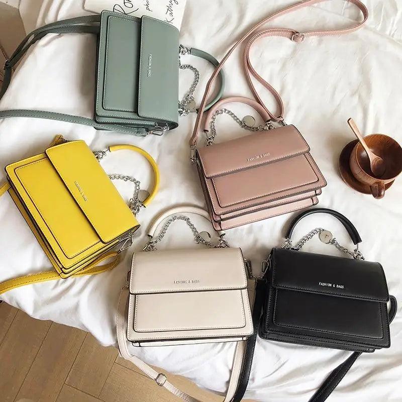 Modern Square PU Leather Shoulder Bag for Women