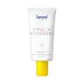 Supergoop! Unseen Sunscreen SPF 50, 1.7 fl oz tube, white and yellow minimalist packaging.