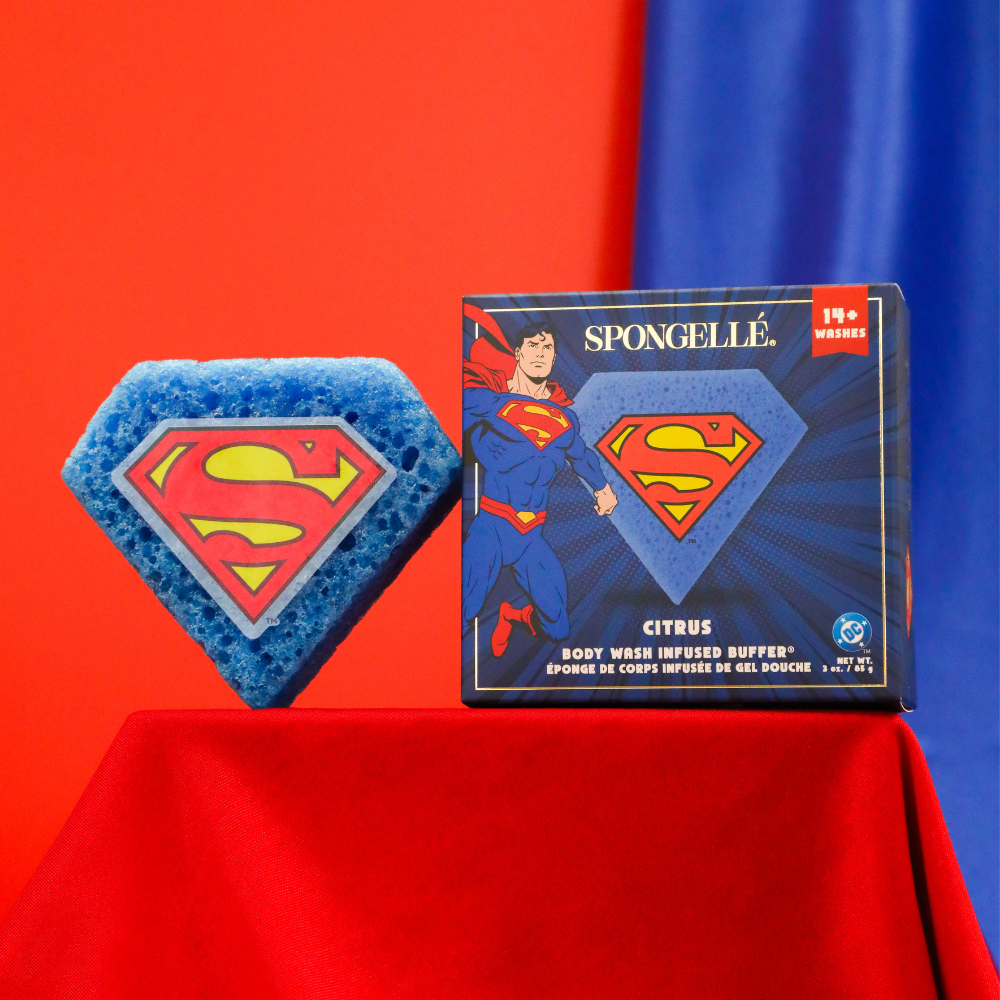 Superman Citrus Body Wash Infused Buffer Cleansing Sponge - Image 2