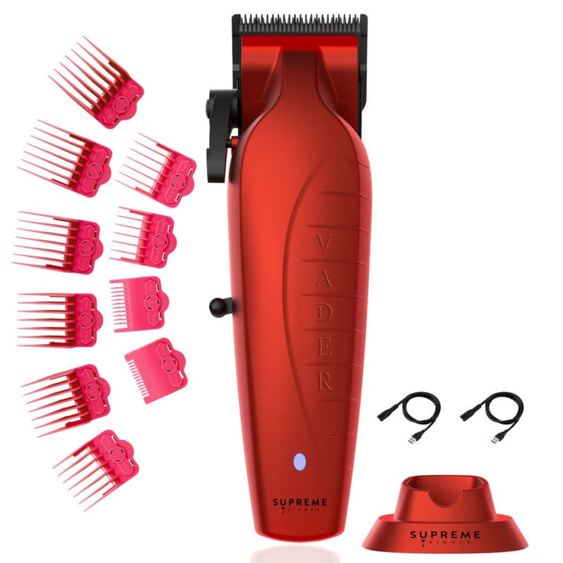 Supreme Vader Clipper - Professional Barber Debulking Tool (Red)