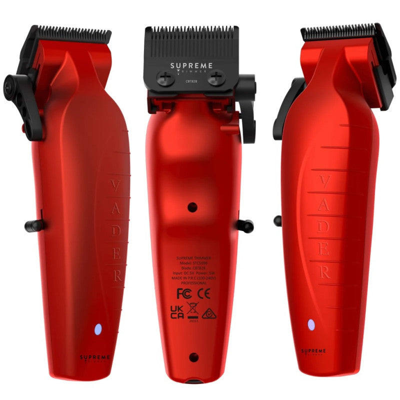 Supreme Vader Clipper - Professional Barber Debulking Tool (Red)