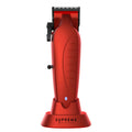 Supreme Vader Clipper professional hair trimmer in red finish with side power switch