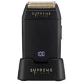 Supreme Crunch Foil Shaver in black for professional skin fades and face grooming.