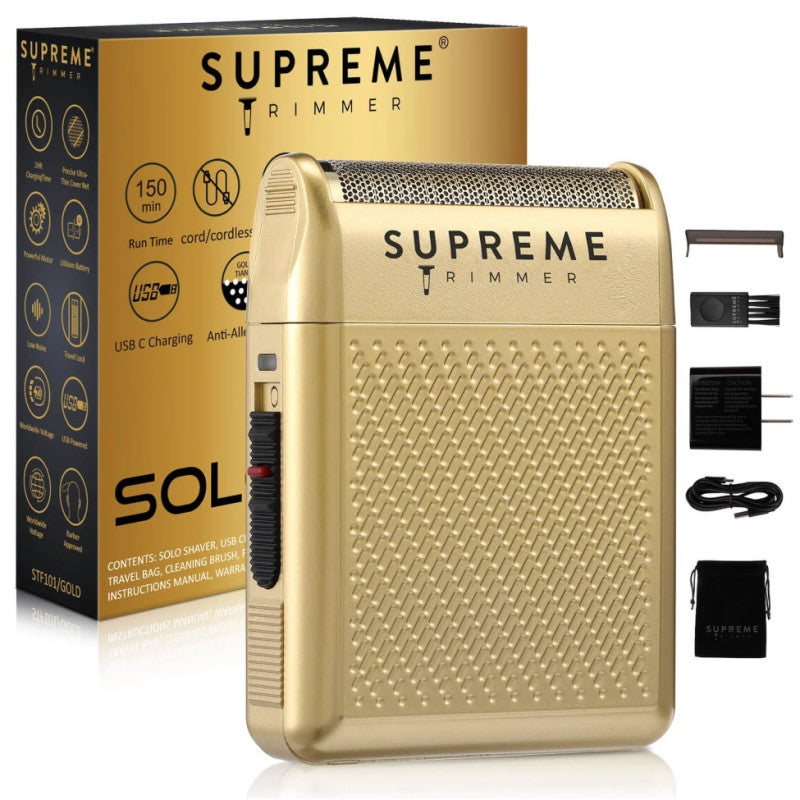 Supreme Solo Shaver Gold Professional Cordless Shaver #STF101G