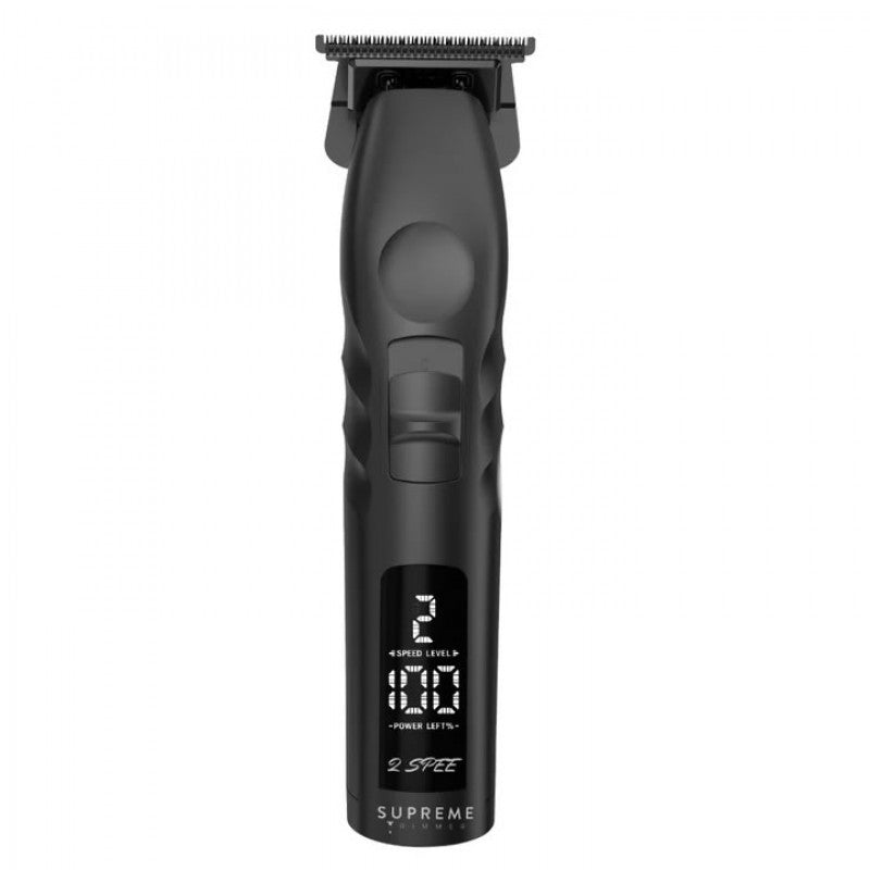 Supreme 2-Speed Trimmer in Black professional grooming tool with detachable blade
