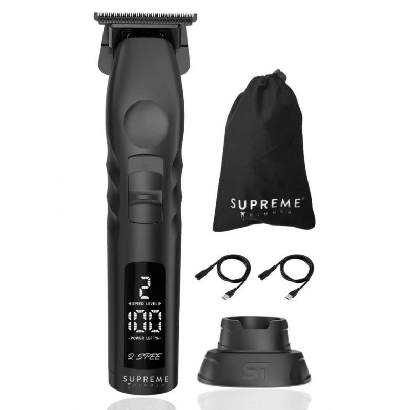 Supreme 2-Speed Hair Trimmer - Professional Black Precision Tool