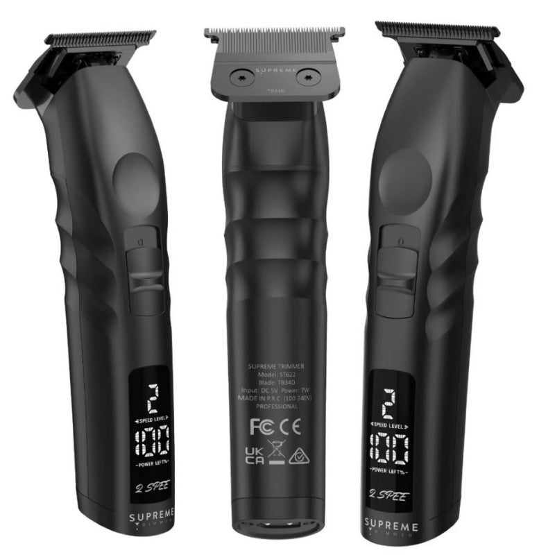 Supreme 2-Speed Hair Trimmer - Professional Black Precision Tool