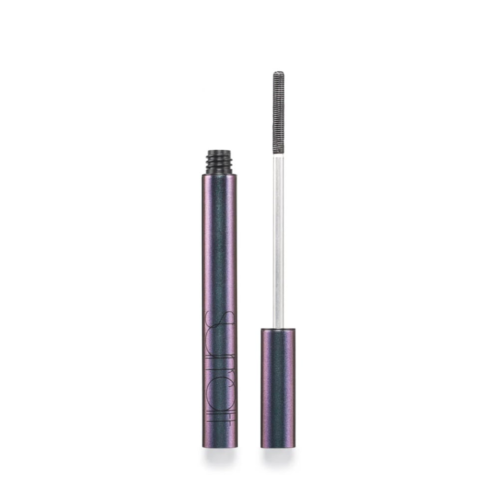 Surratt Noir Lash Tint mascara tube in black featuring a precise metal brush applicator.