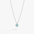 Sweethearts brand blue and silver-tone heart pendant necklace with BE MINE text