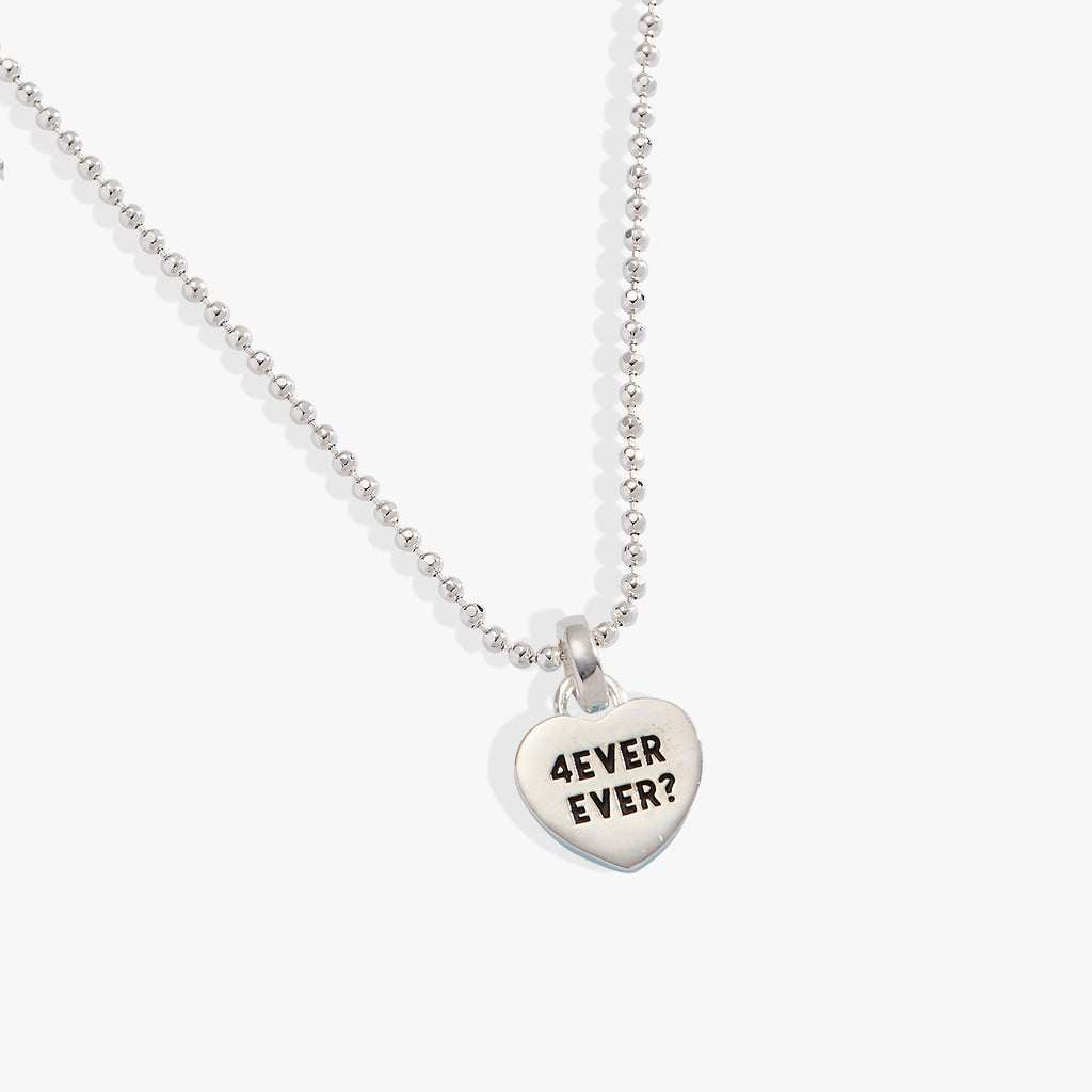 Sweethearts Be Mine Blue and Silver-Tone Charm Pendant Necklace