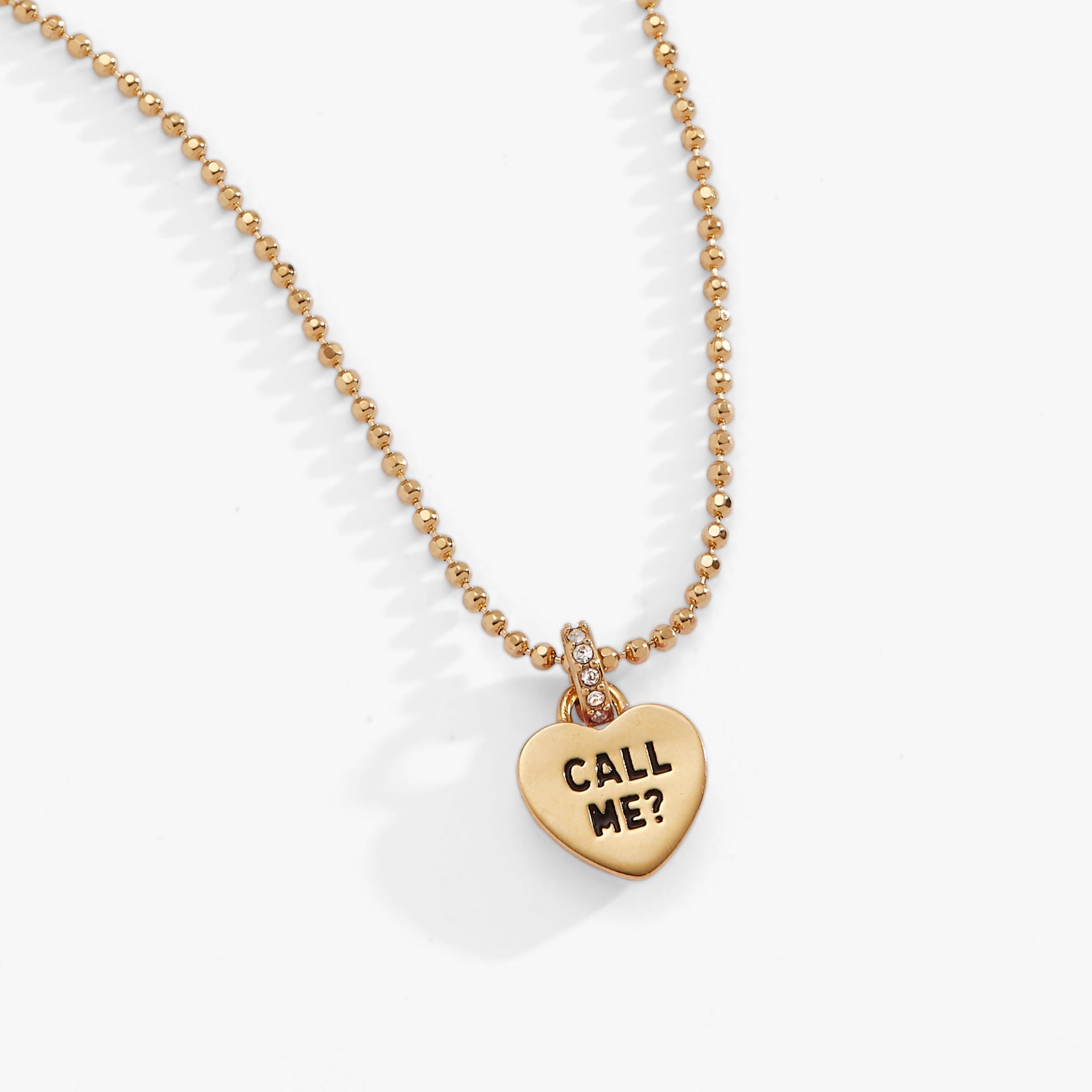 Sweethearts I Luv You Charm Necklace on Adjustable Chain