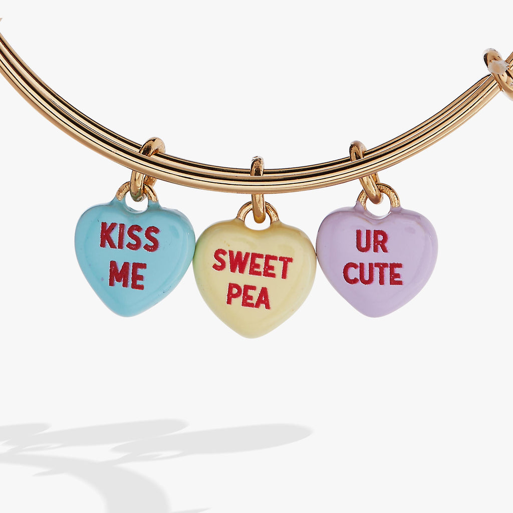Sweethearts Multi-Heart Candy Charm Expandable Bangle