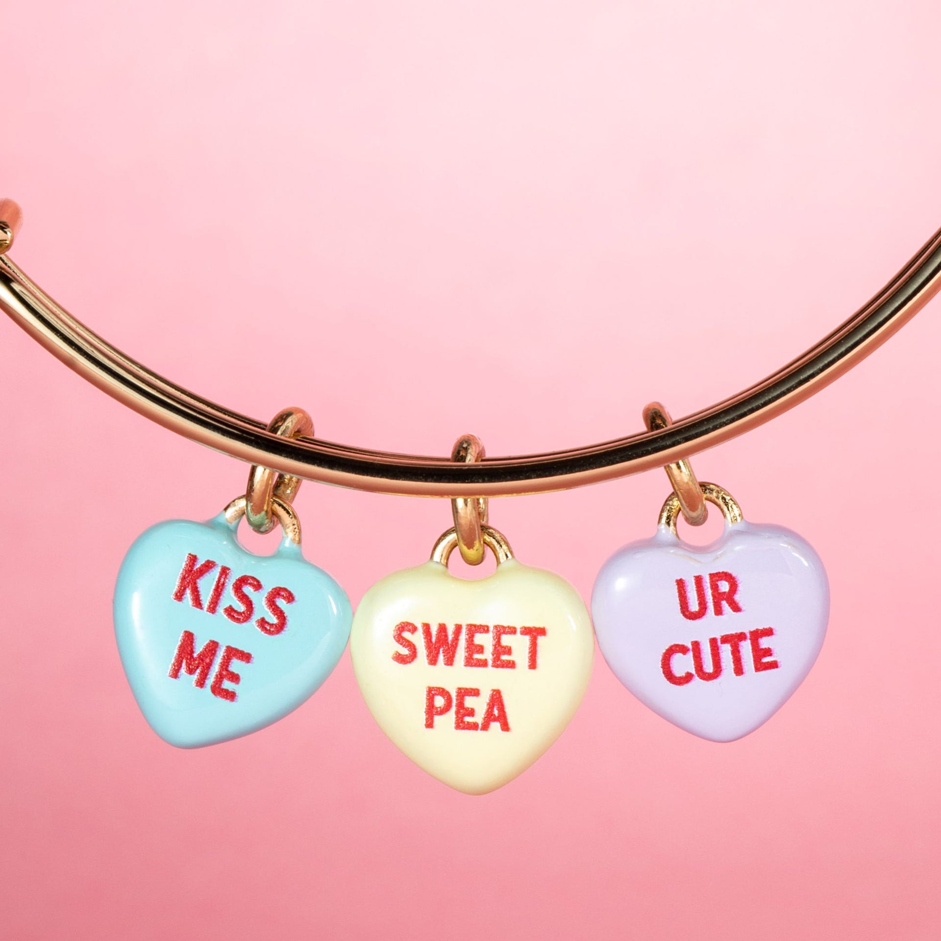 Sweethearts Multi-Heart Candy Charm Expandable Bangle