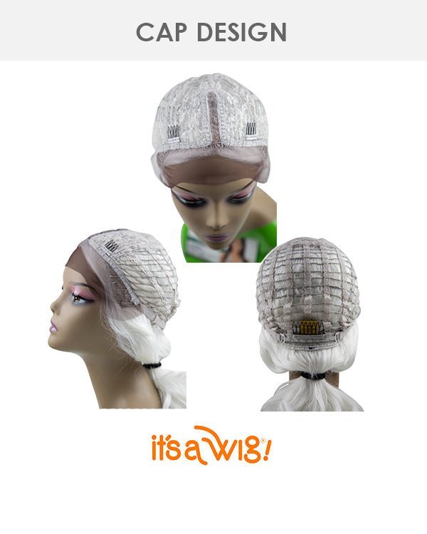 Houston Lace Front Synthetic Wig - Natural Swiss Lace Style