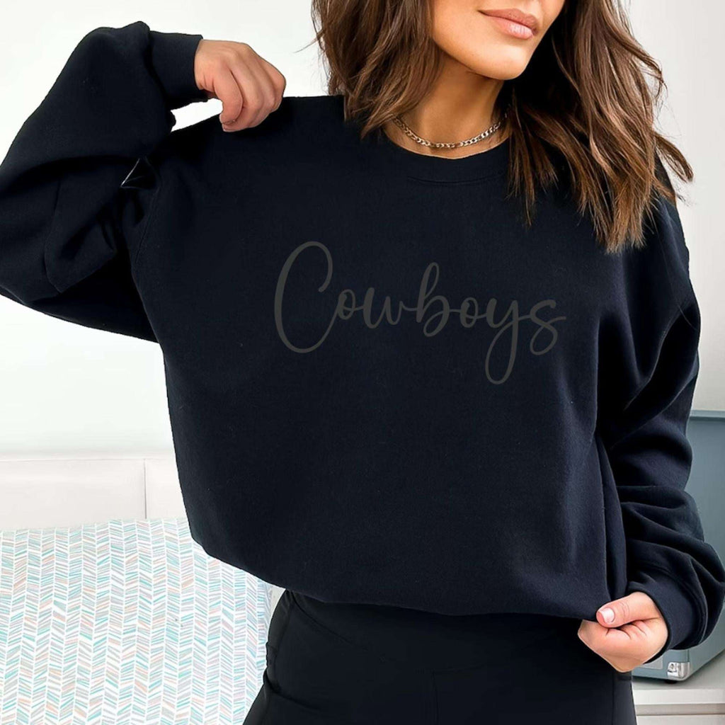 Custom Puff Script Style Game Day Sweatshirt