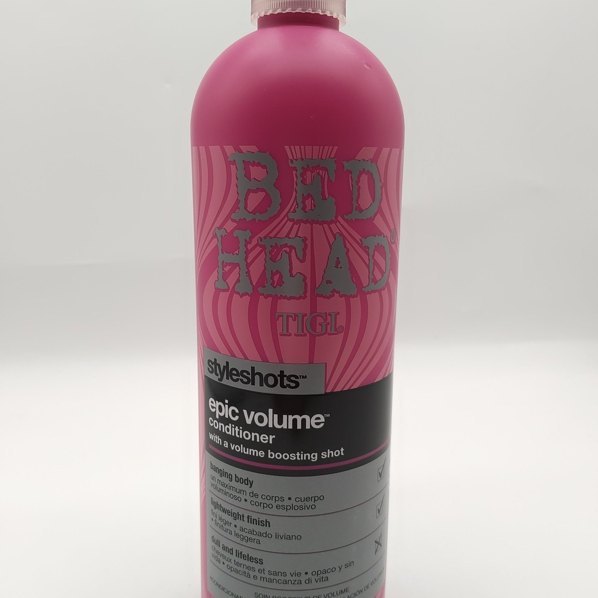 Large 25.36 oz bottle of volumizing conditioner for fine hair